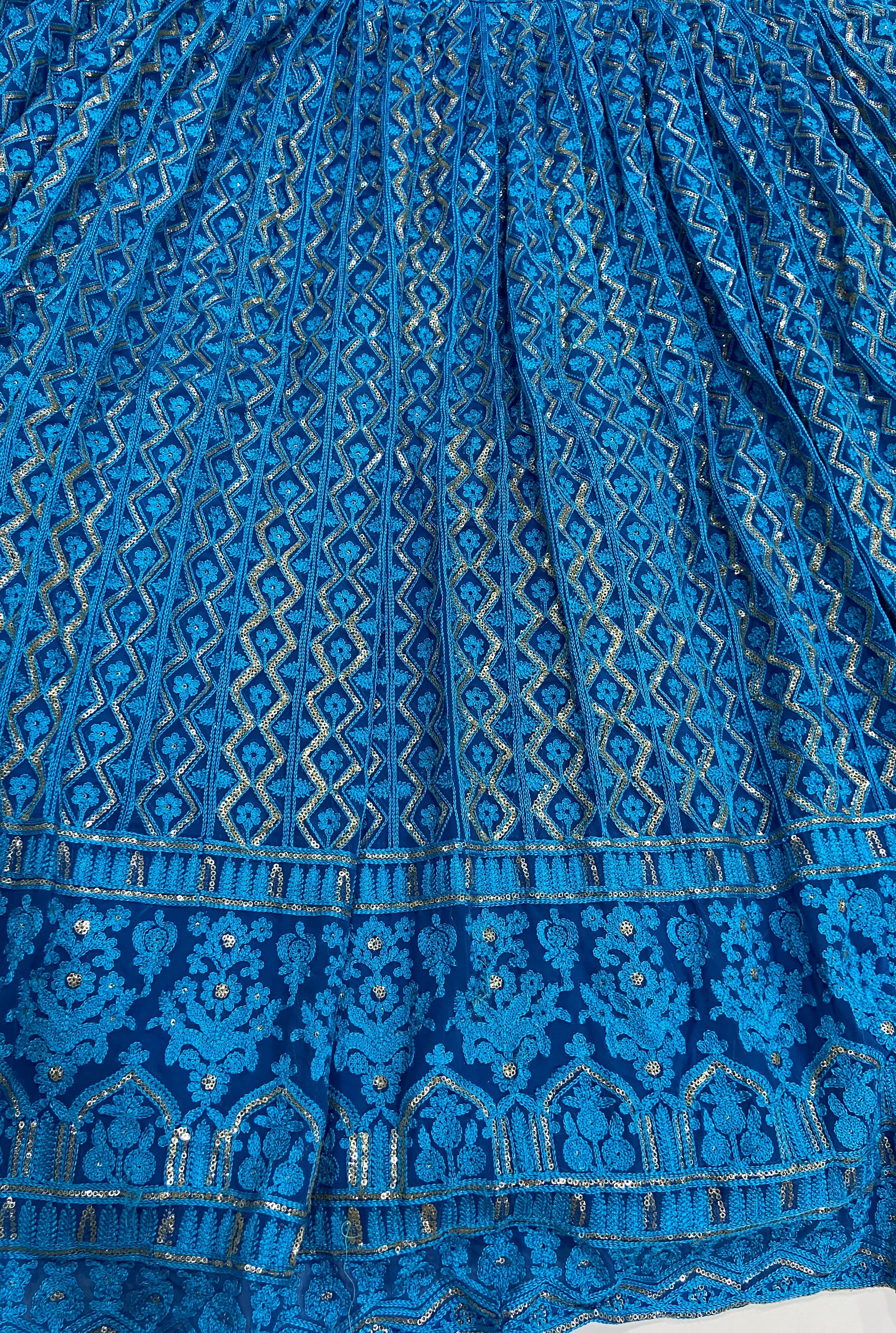 Designer Blue Georgette lehenga Choli For Women