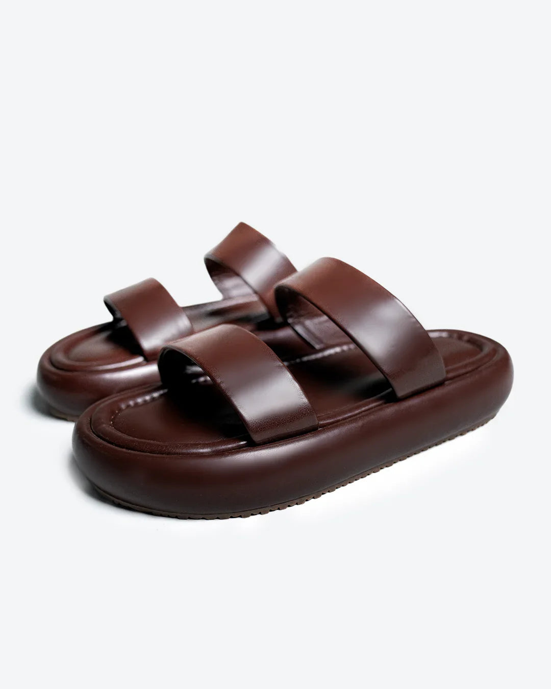 Padded Minimal Double Strap Sliders
