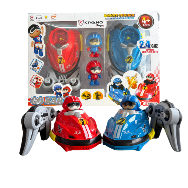 Remote Control Collision Car – Go Kart Bumping Car Toy – 2 Player