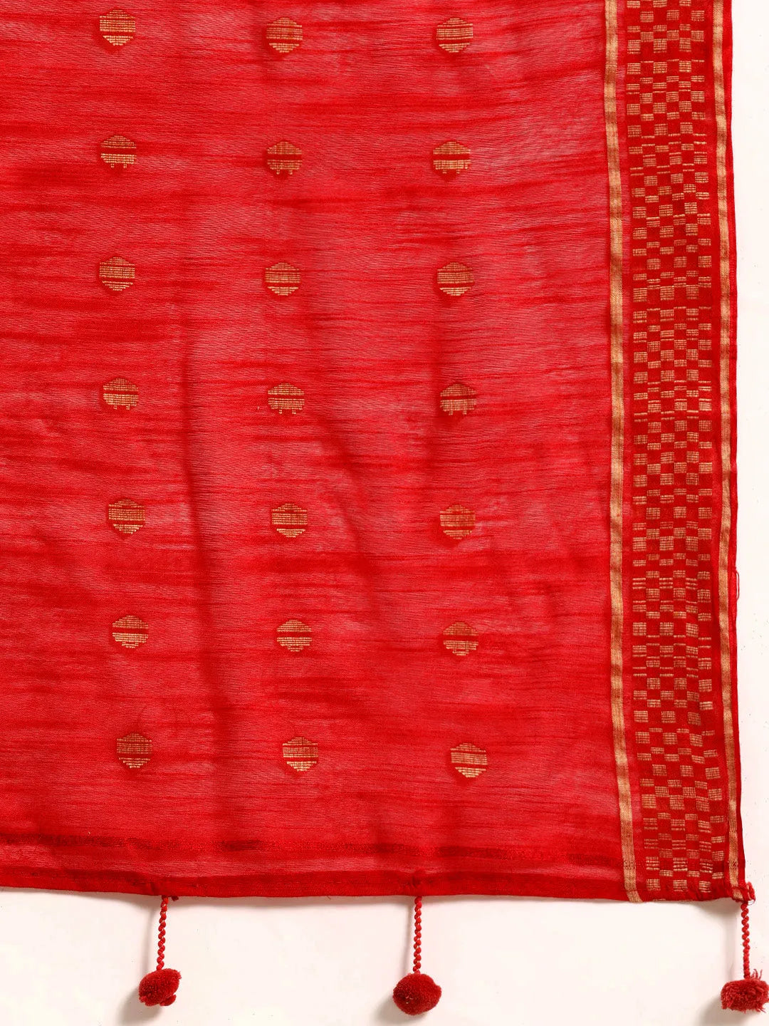Anouk Red Solid Rayon Anarkali Suit With Dupatta