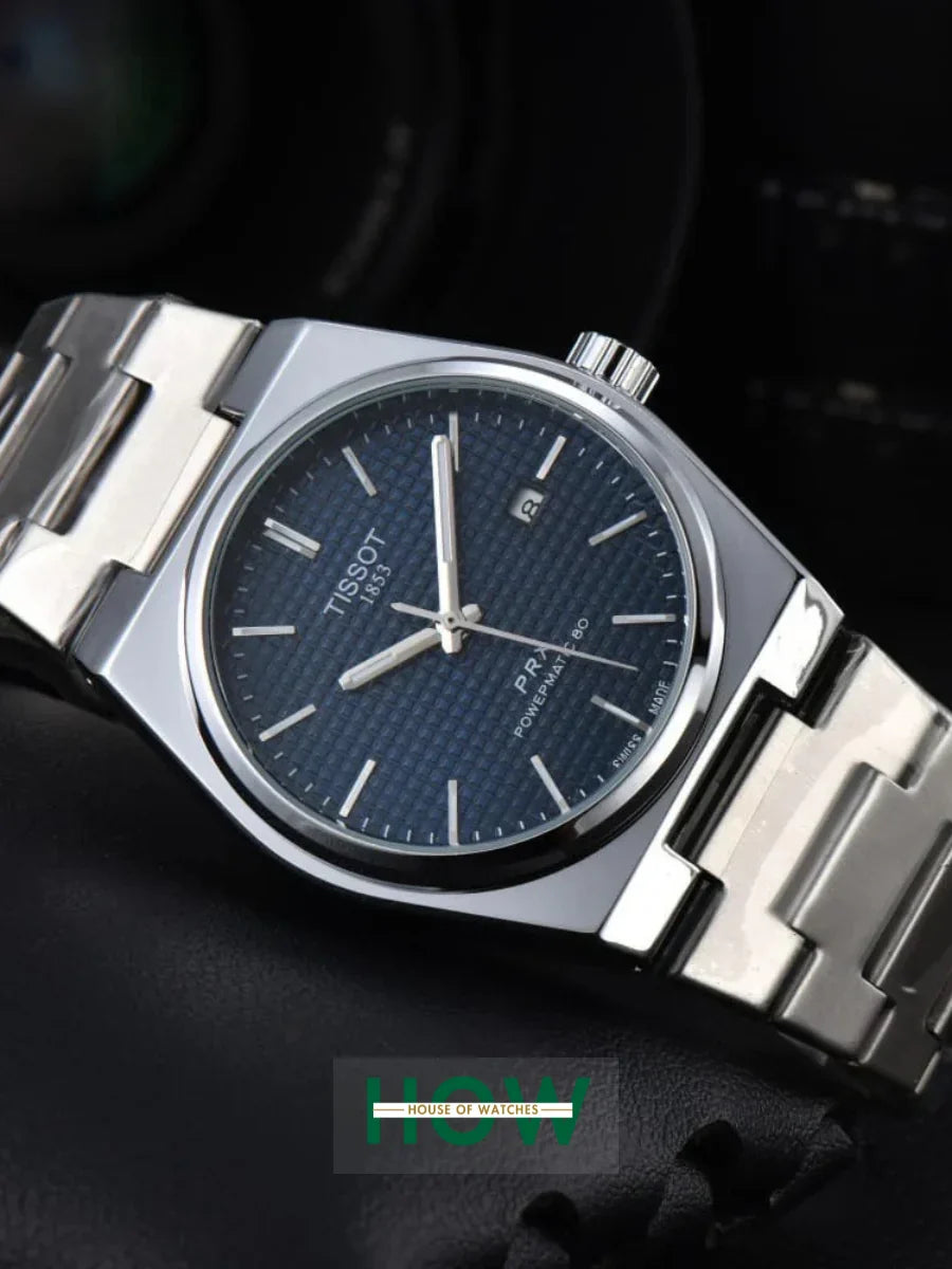 Tisso_t Prx Silver/Blue Watch