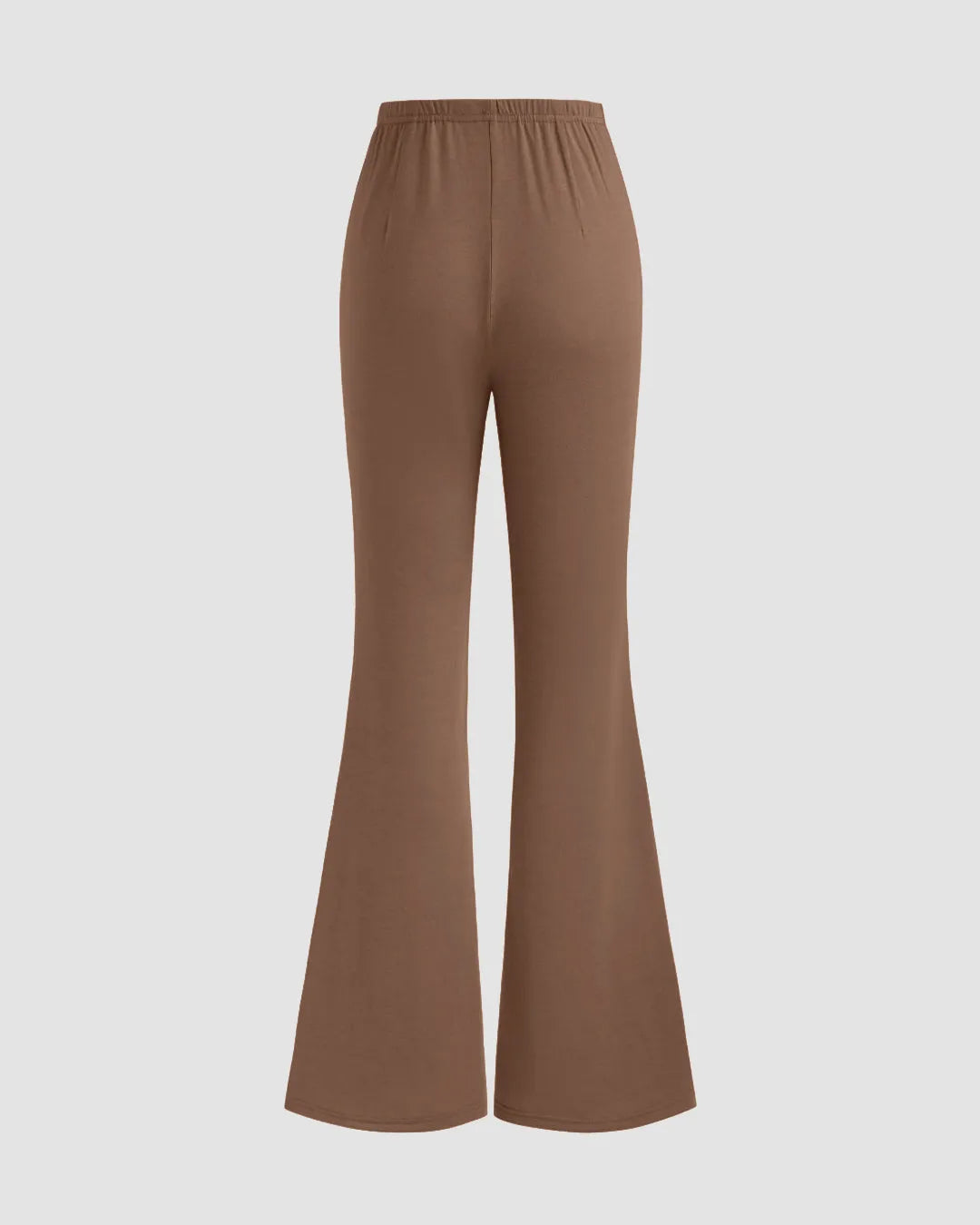 High-Rise Flared Brown Trousers