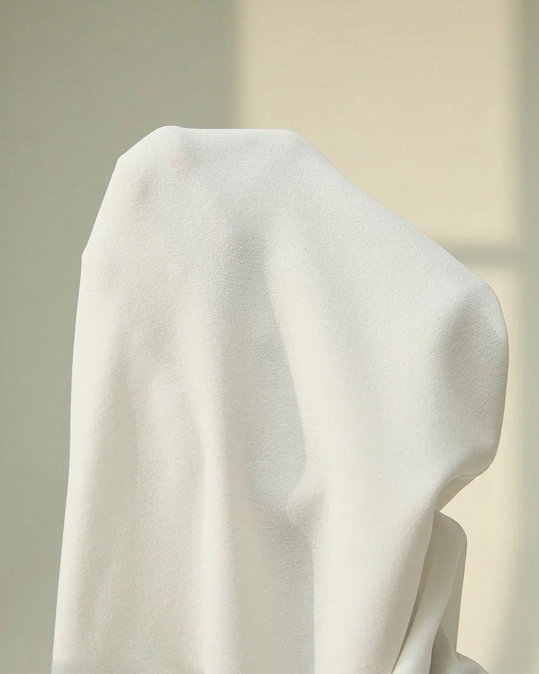 High-Waist Seam-Front Flared Trouser in White