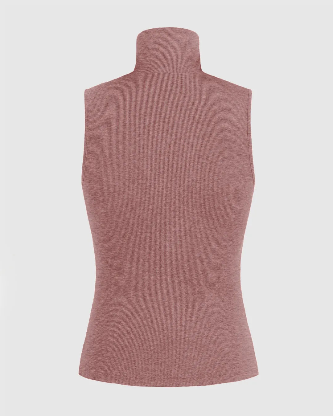 High Neck All-Match Women Tank Top In Dusty Pink