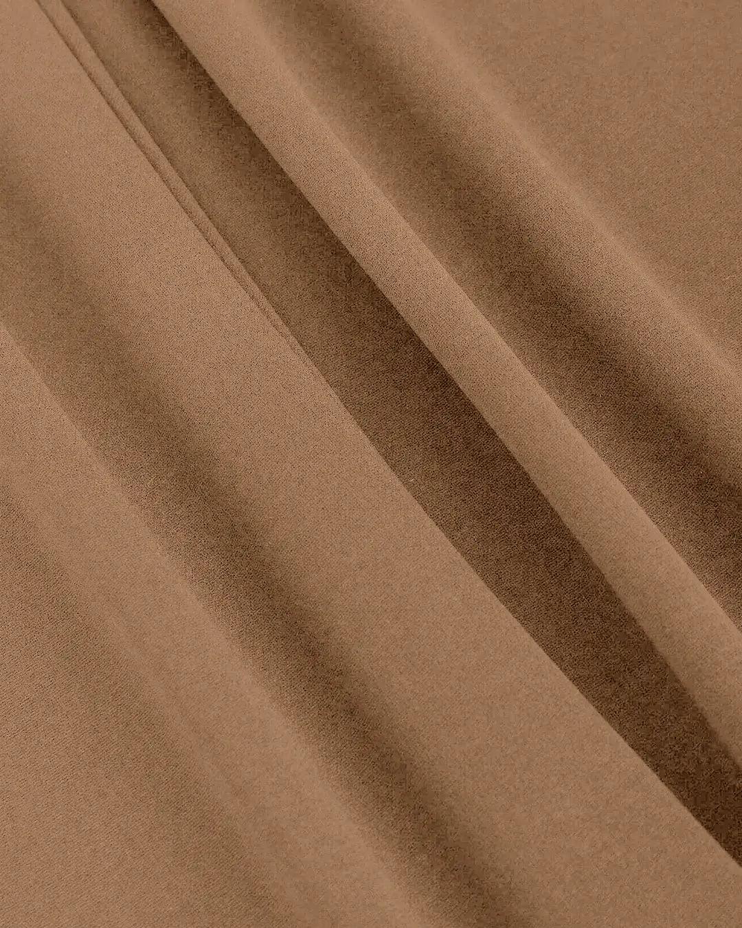 High Waisted Wide Leg Tie Straight Pants In Mud Brown