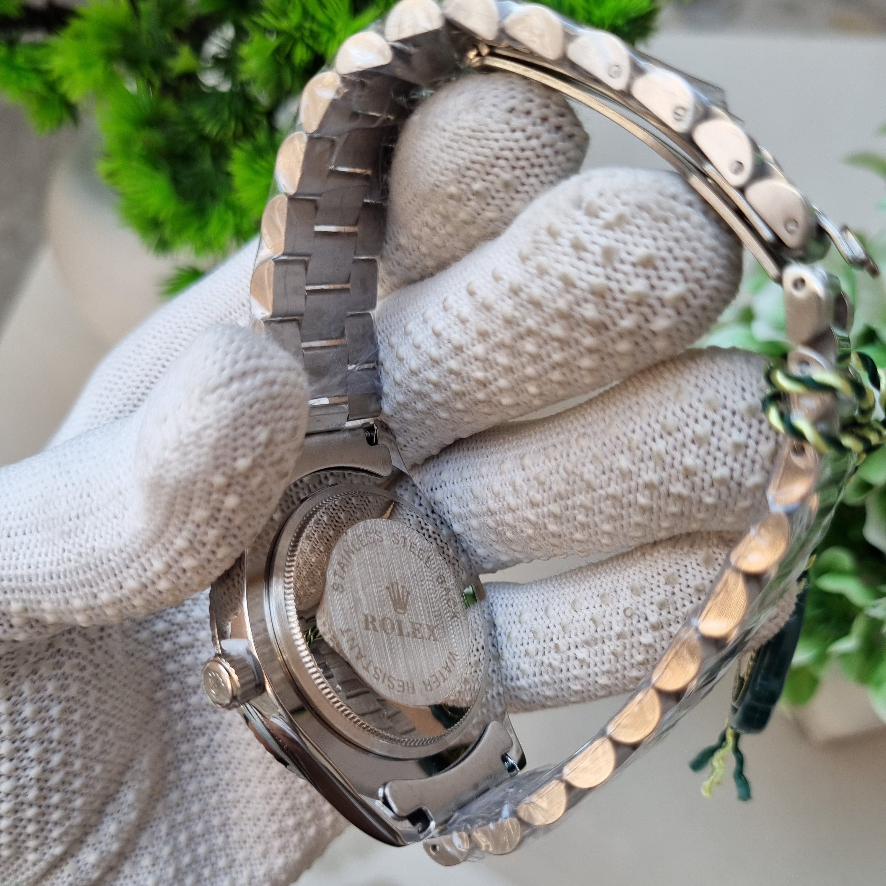 Role_x Date Just Silver/Black Watch