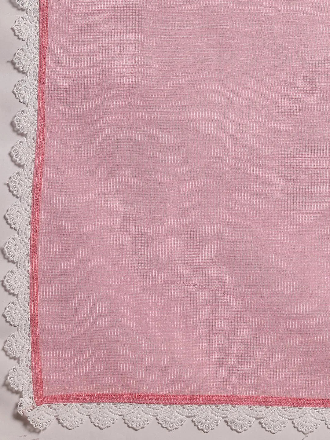 Anouk Pink Embroidered Cotton Pakistani Suit