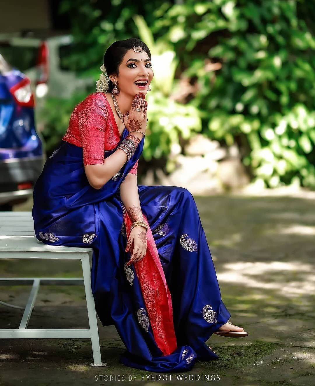 Radiant Blue Soft Silk Saree With Lissome Blouse Piece