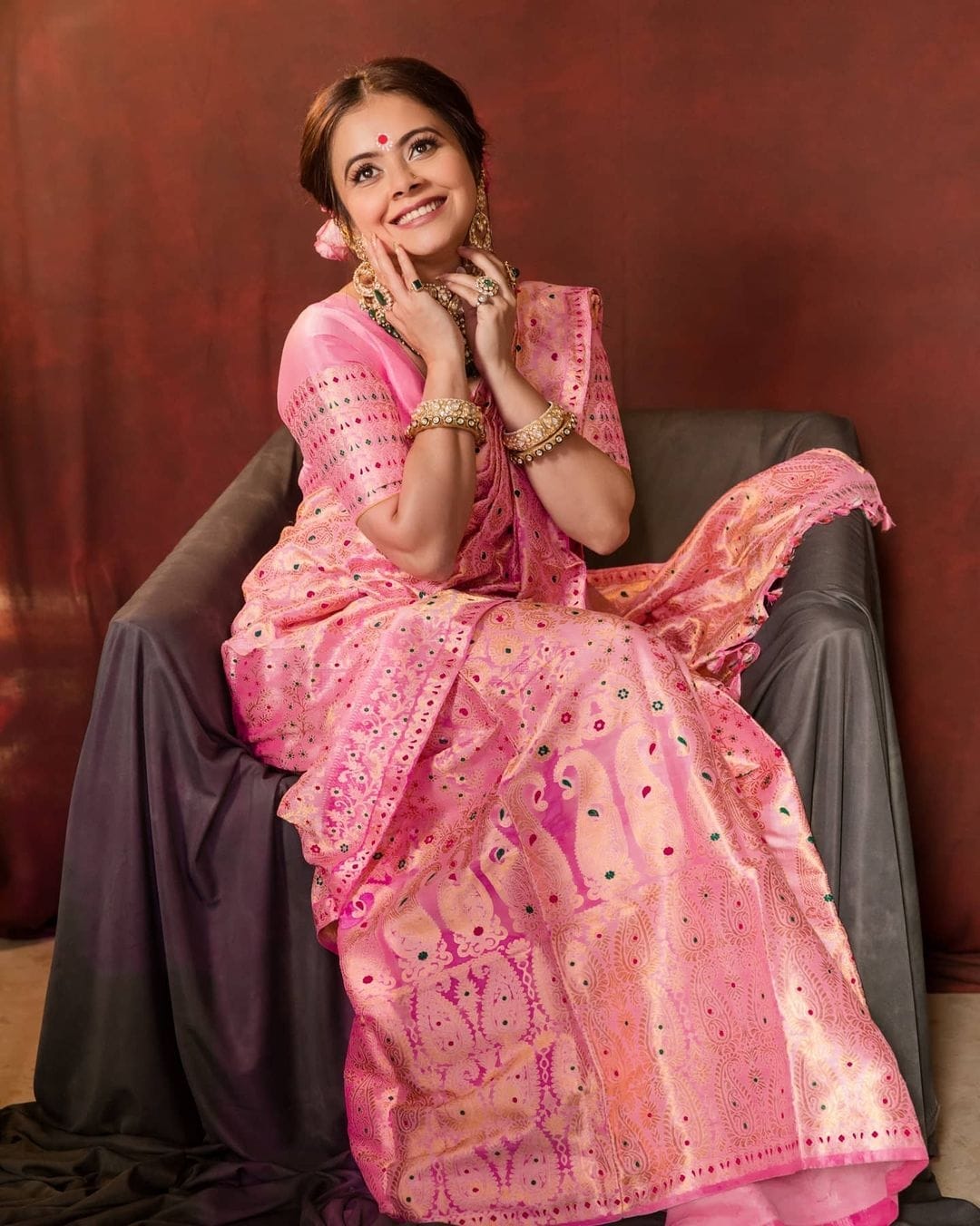 Propinquity Pink Soft Silk Saree With Flaunt Blouse Piece