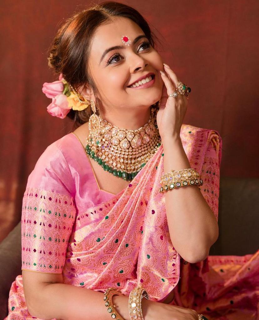 Propinquity Pink Soft Silk Saree With Flaunt Blouse Piece