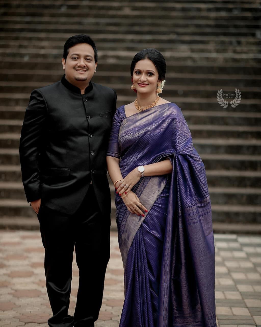 Mellifluous Blue Soft Silk Saree With Most Ideal Blouse Piece