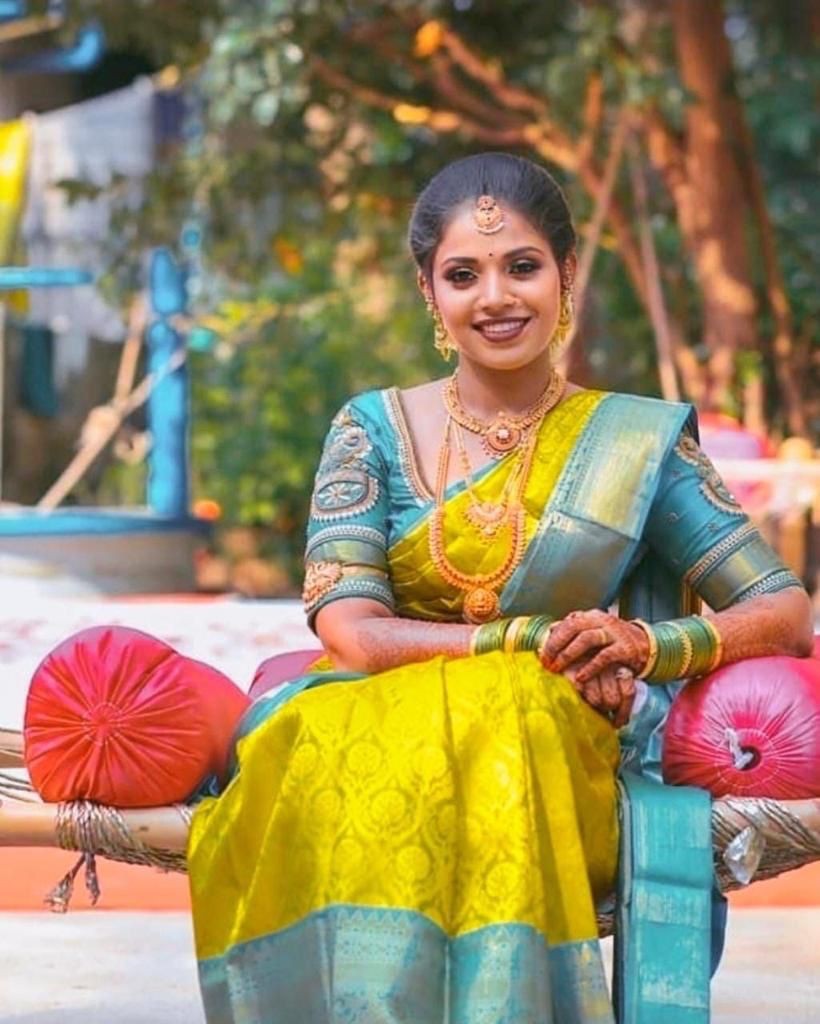 Flaunt Yellow Soft Silk Saree With Energetic Blouse Piece