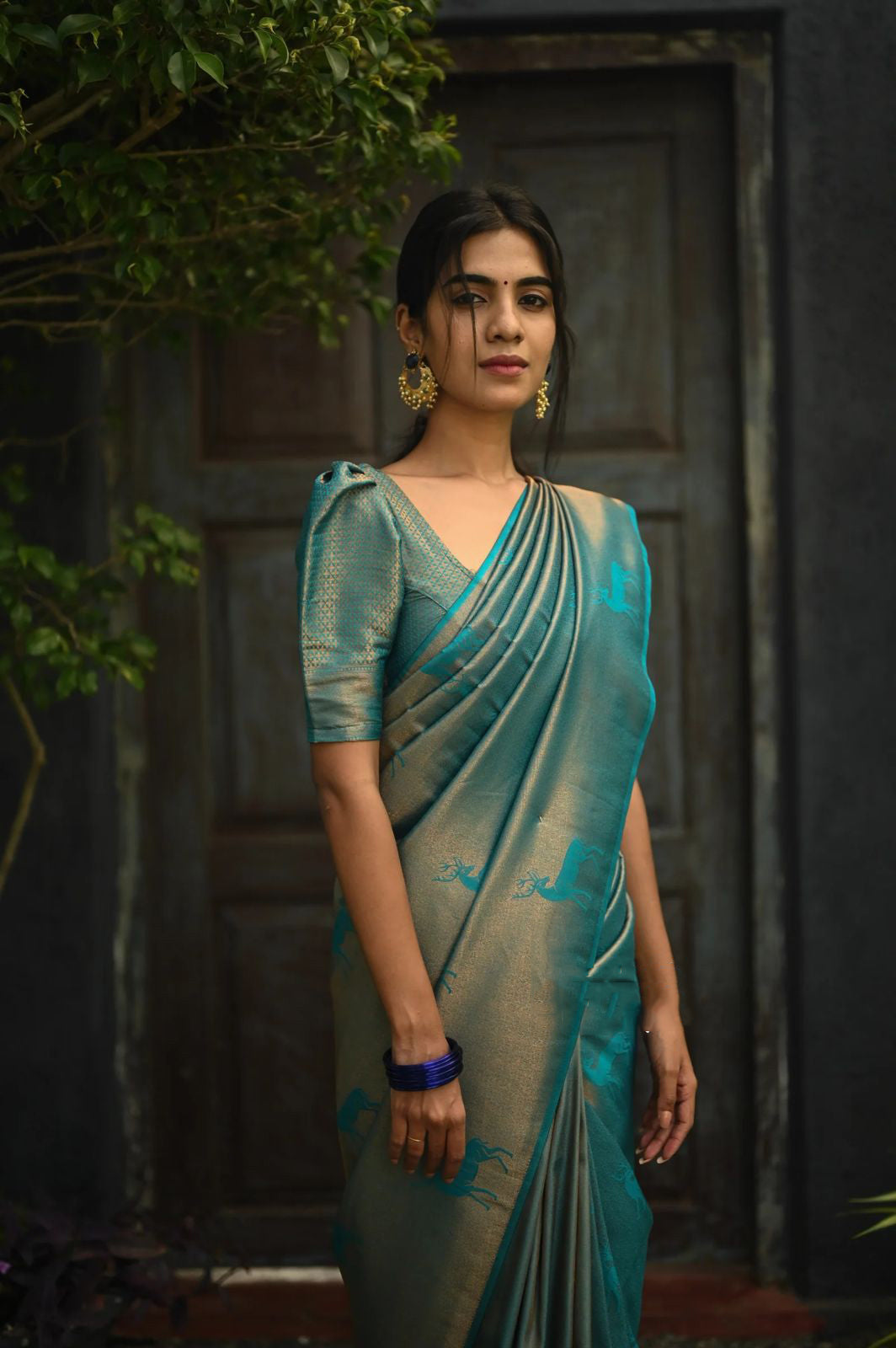 Tremendous Sky Soft Silk Saree With Incredible Blouse Piece