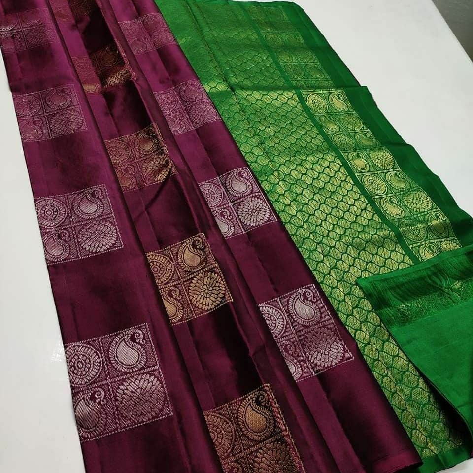 Felicitous Maroon Soft Silk Saree With Ideal Blouse Piece