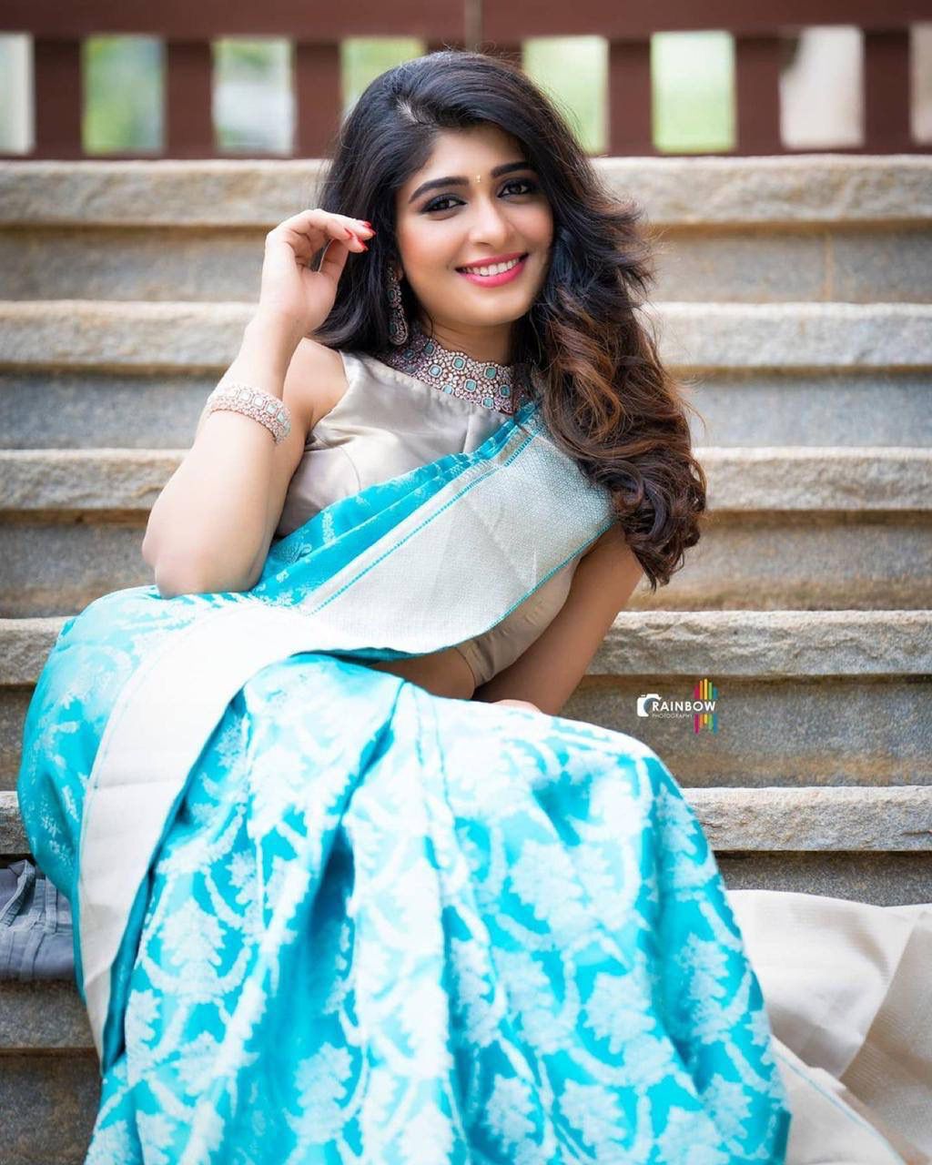 Outstanding Firozi Soft Banarasi Silk Saree With Prettiest Blouse Piece