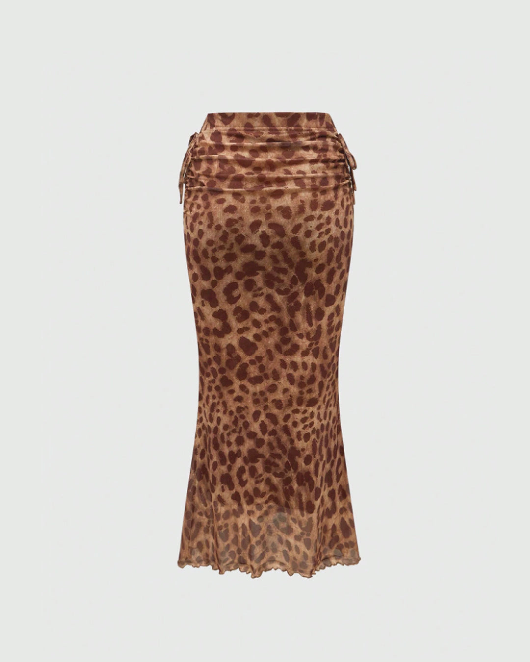Leopard Print Bodycon Midi Skirt