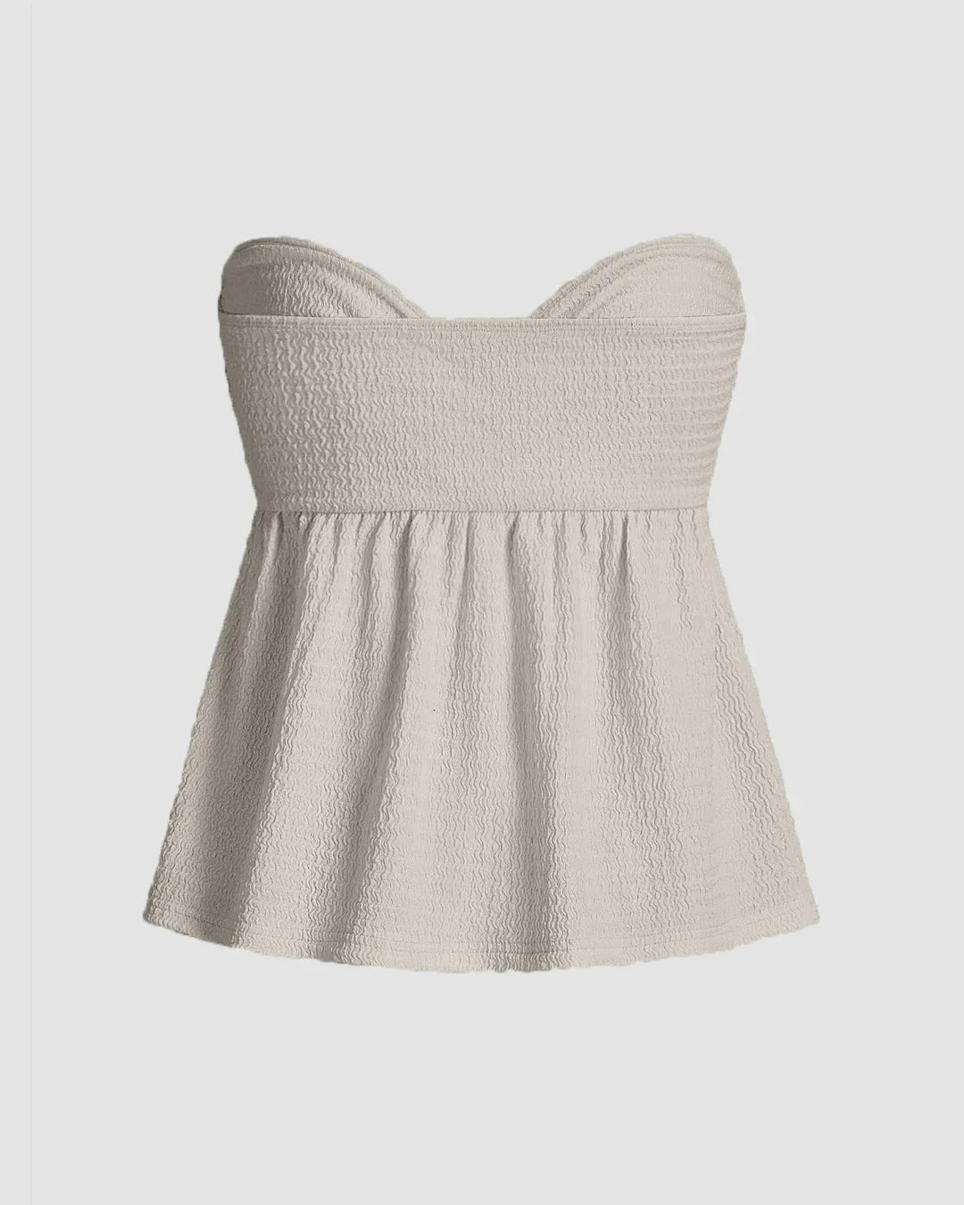 Light Grey Twist–Front Empire Bustier Top