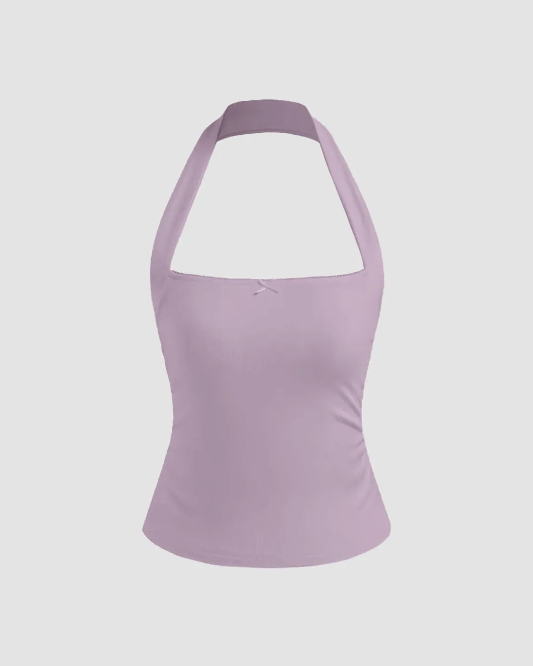 Lilac Halter Neck Crop Top