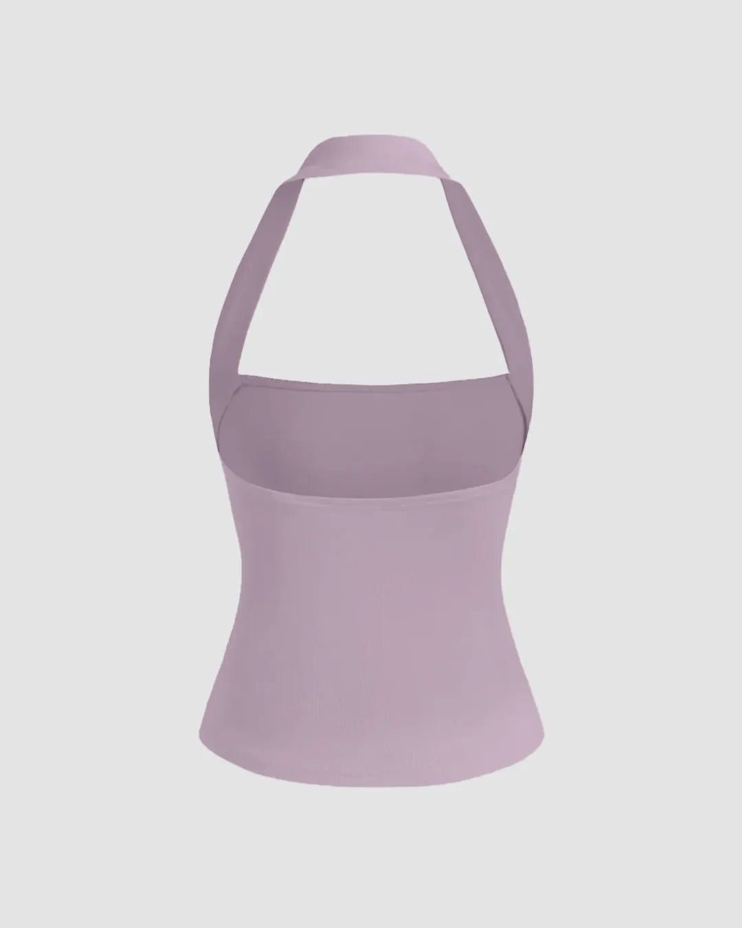 Lilac Halter Neck Crop Top