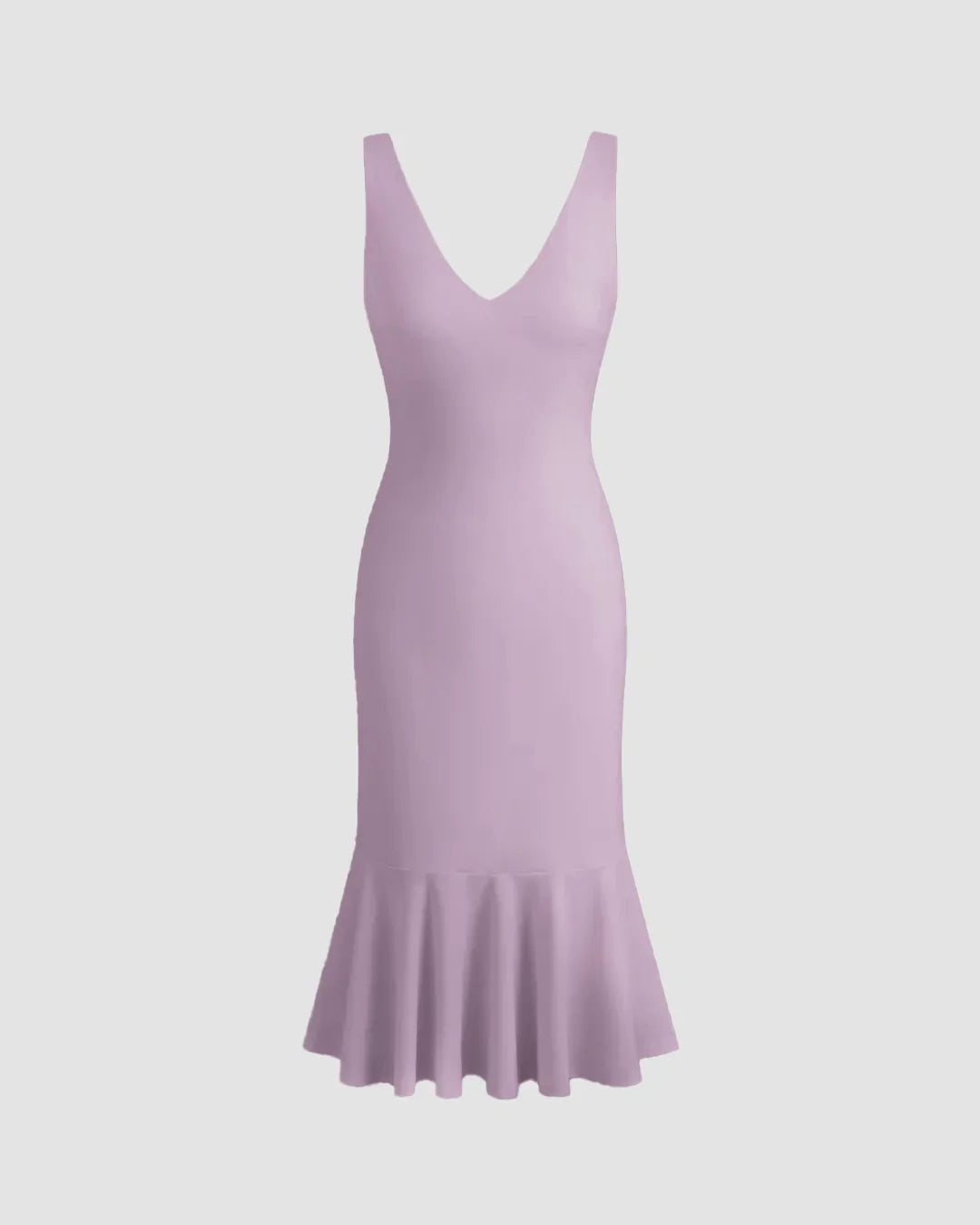 Lilac Sleeveless Fishtail Hem Bodycon Dress