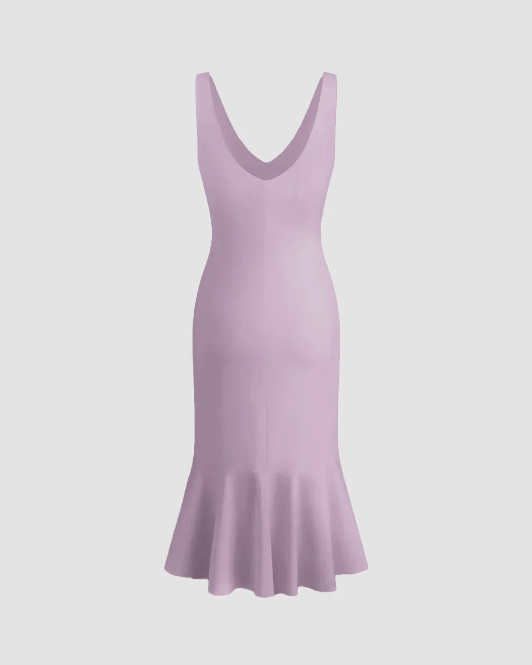 Lilac Sleeveless Fishtail Hem Bodycon Dress