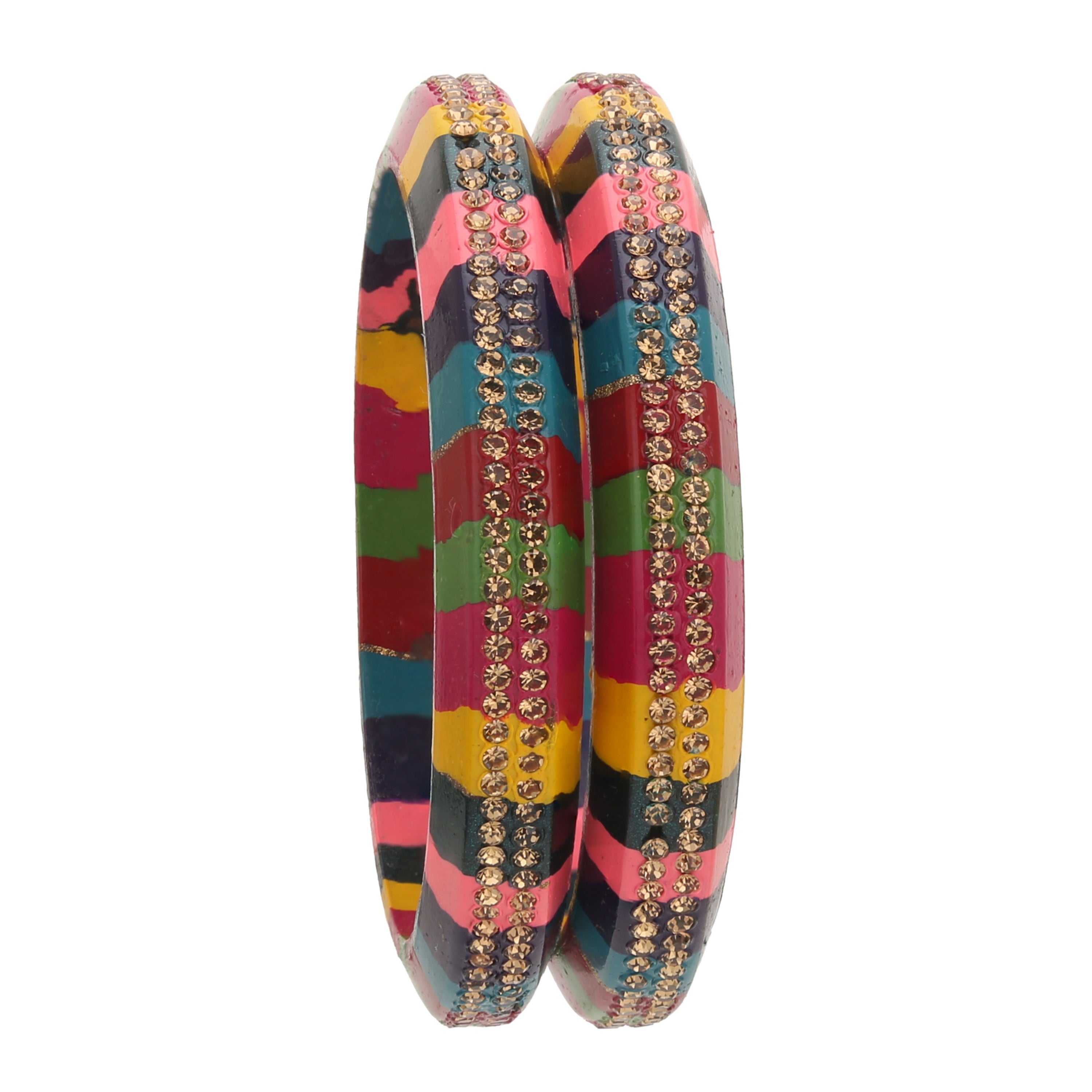 Sukriti Beautiful Rajasthani Multi Lac Kangan Bangles for Women – Set of 2