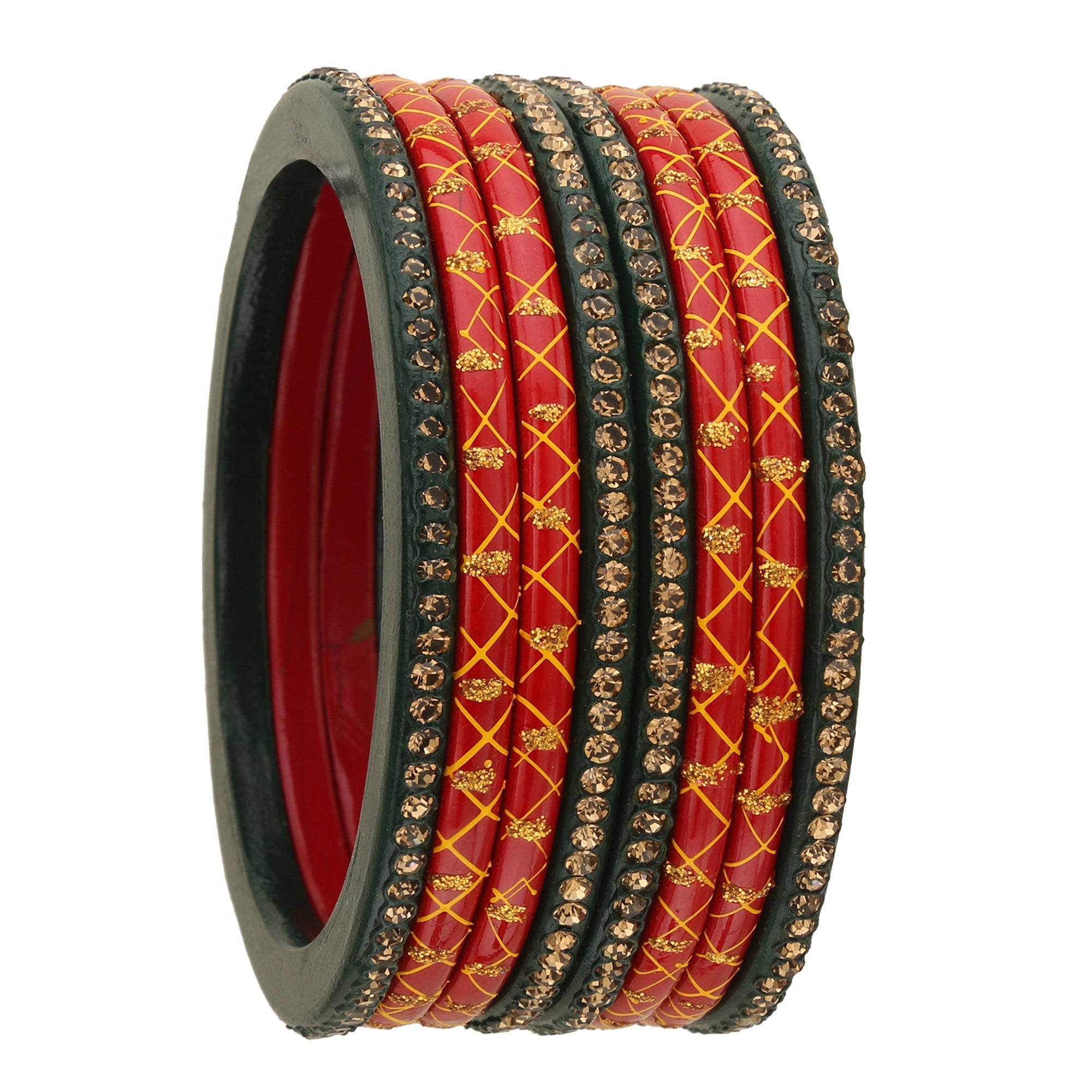 Sukriti Traditional Partywear Lac Wedding Bangles for Women – Set of 8