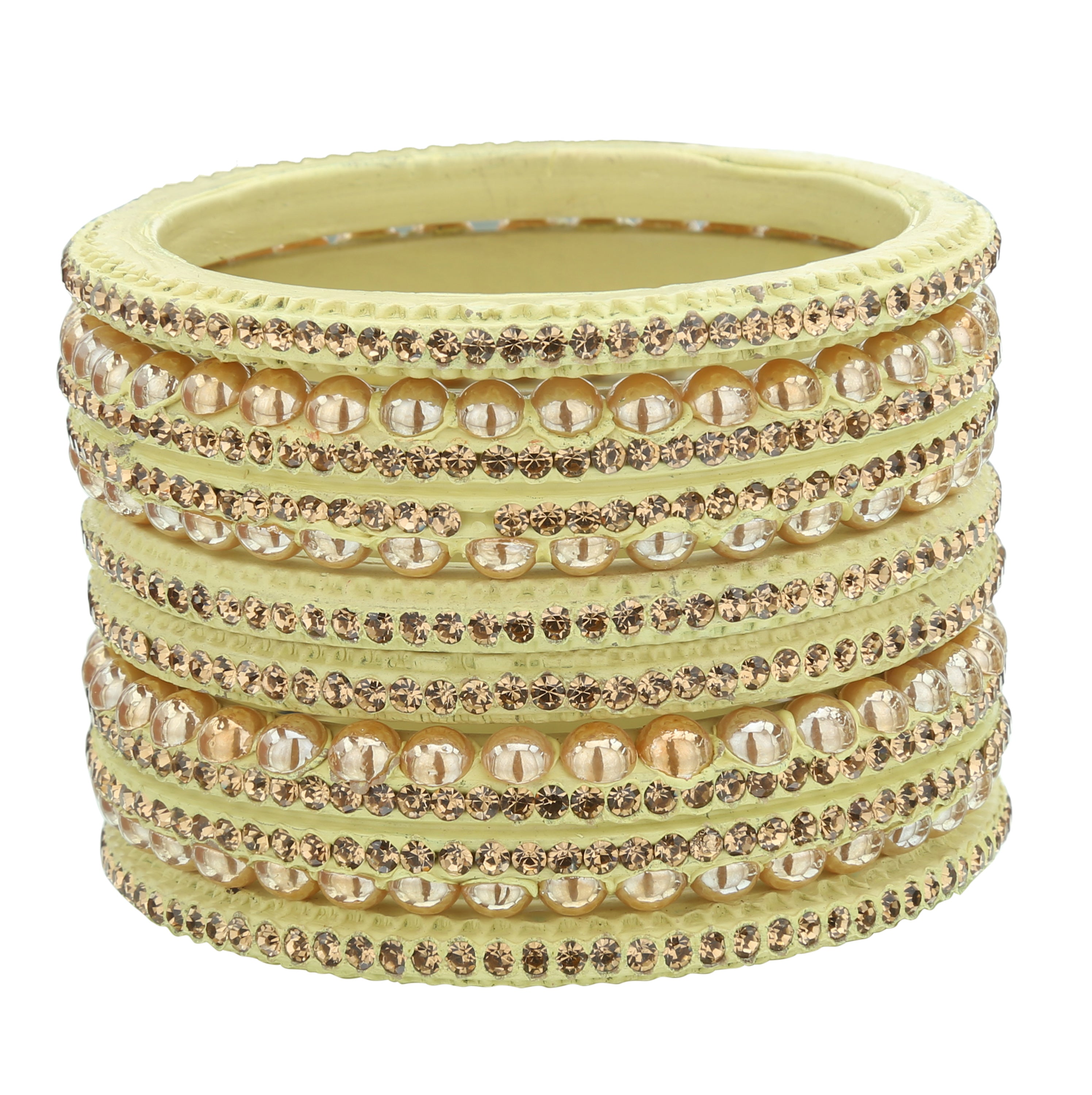 Sukriti Rajasthani Wedding Light-Green Lac Bangles for Women - Set of 6