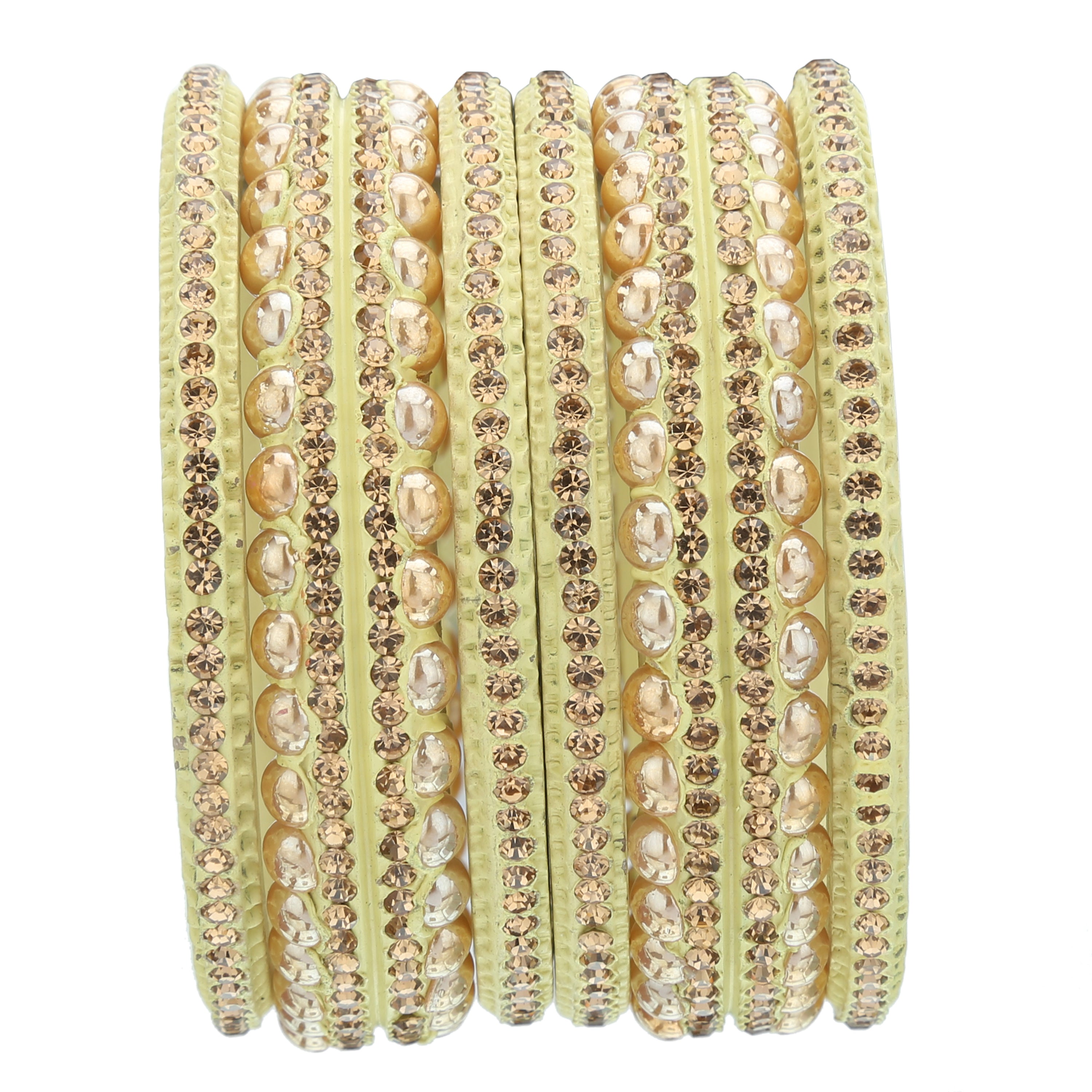 Sukriti Rajasthani Wedding Light-Green Lac Bangles for Women - Set of 6