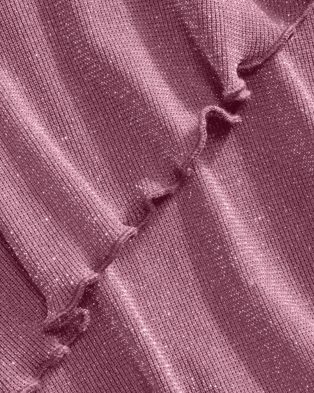 Mid Rise Glitter Ruffled Hem Layered Mini Skirt in Pink
