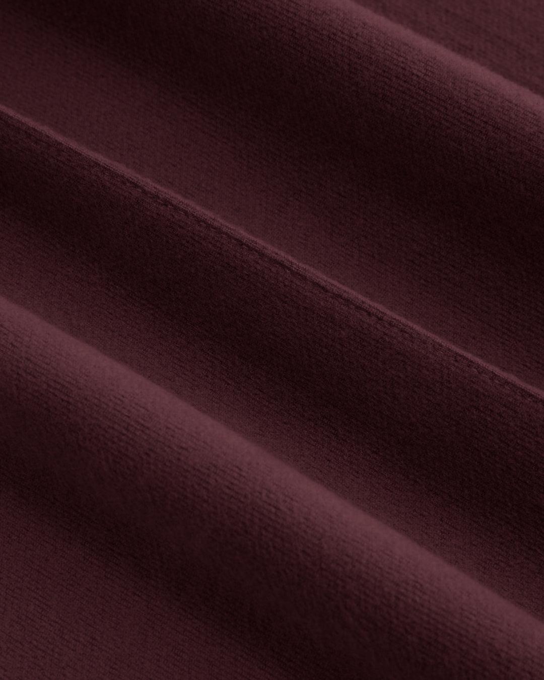 Mid Rise Solid Wide Leg Trousers In Wine