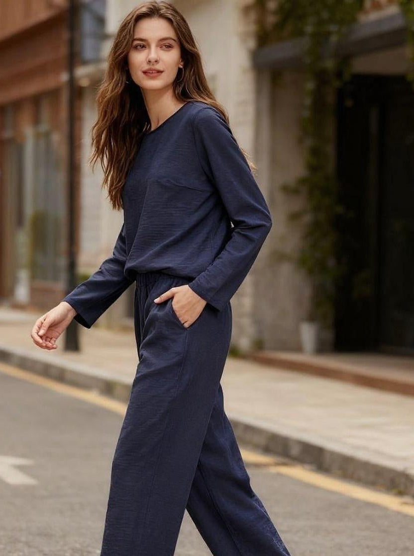 Elegant 3-Piece Co-Ord Set for Women – Cardigan, Top & Pants