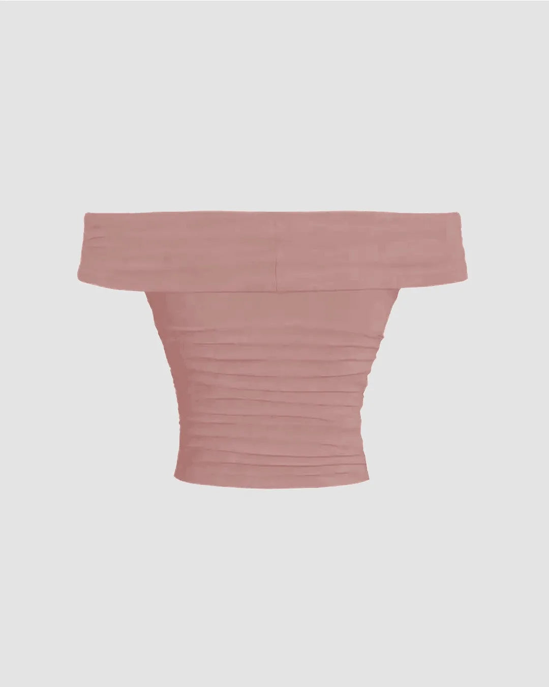 Off-Shoulder Ruched Crop Top In Rose