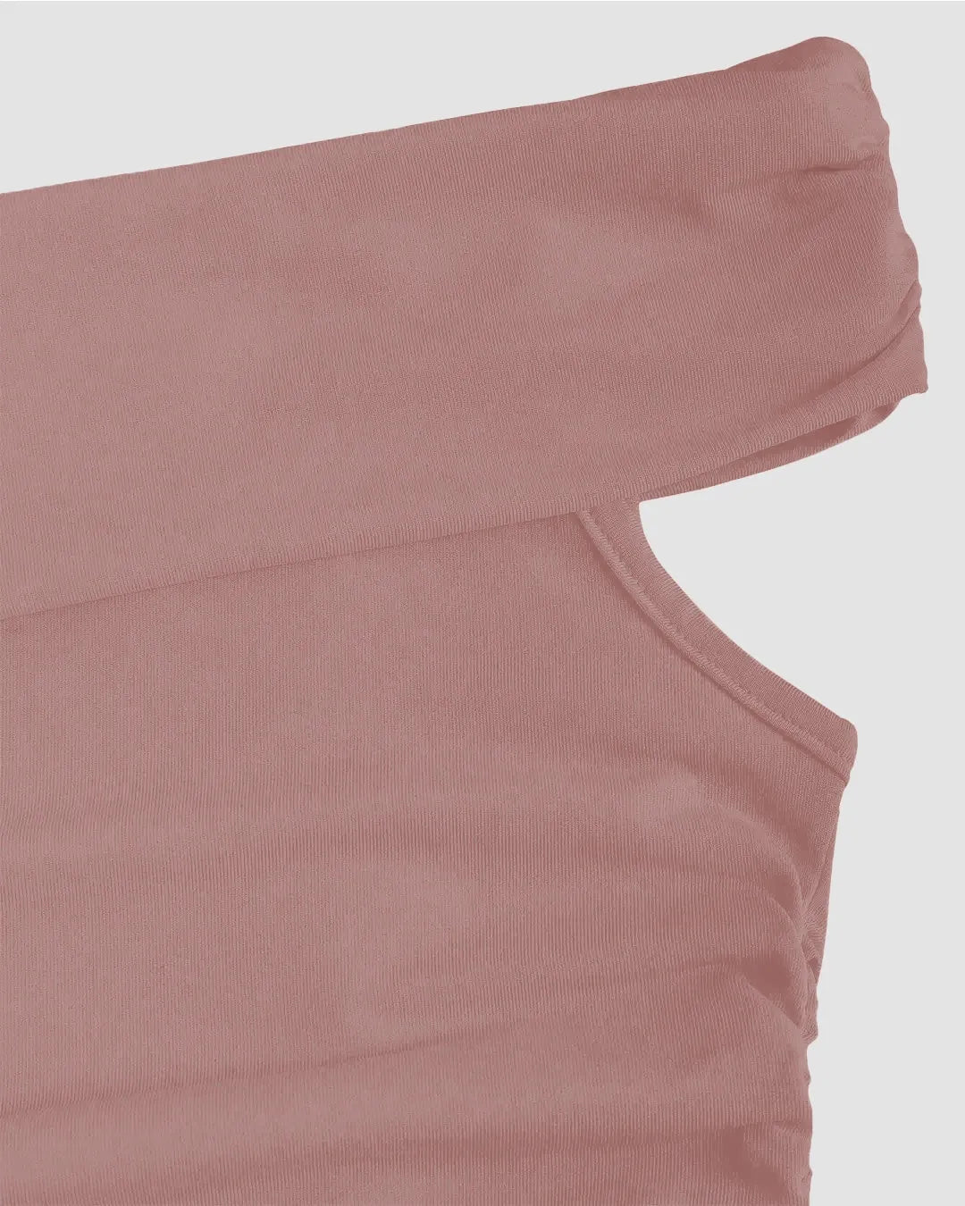 Off-Shoulder Ruched Crop Top In Rose