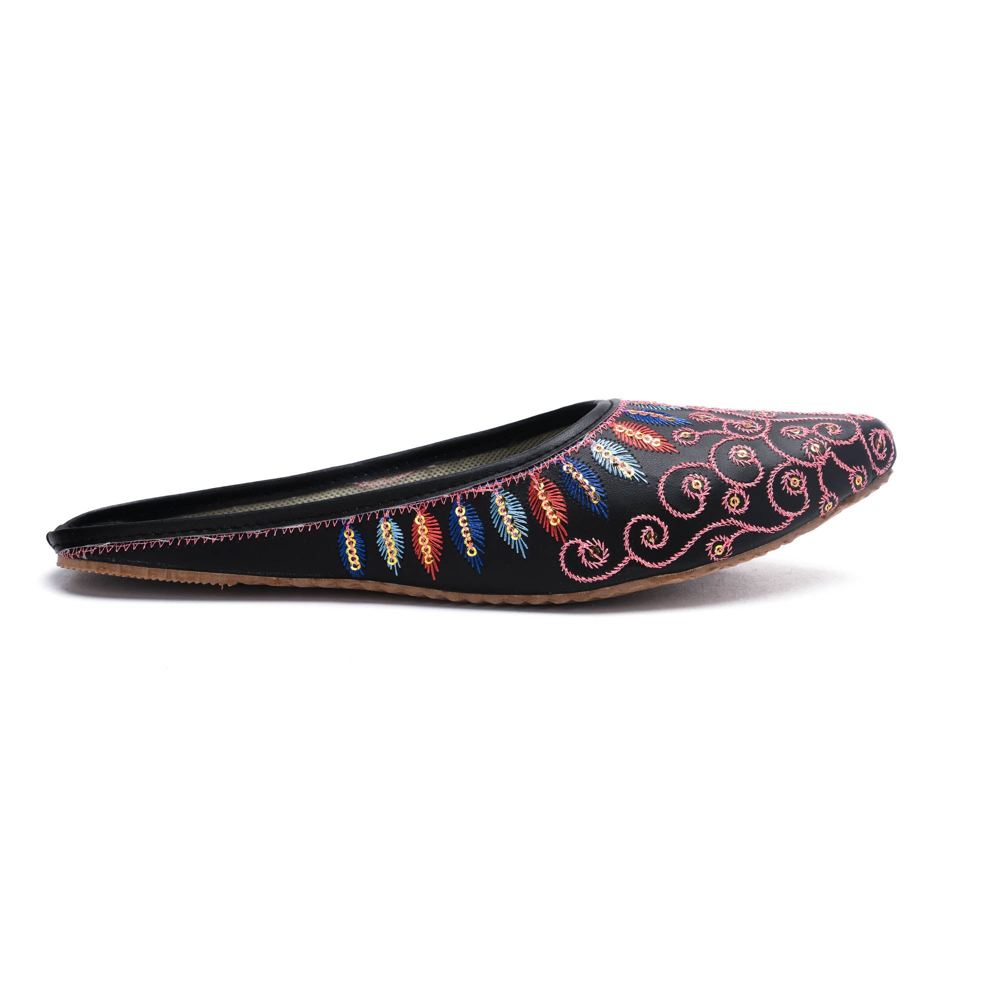 Sukriti Ethnic Traditional Handmade Stylish Latest Embroidery Jaipuri Black Jutti | Nagra | Mojari | Shoes for Women & Girls