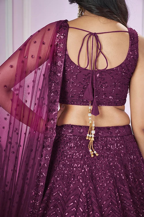 Stylish Soft Net Lehenga Choli for Weddings & Festivities