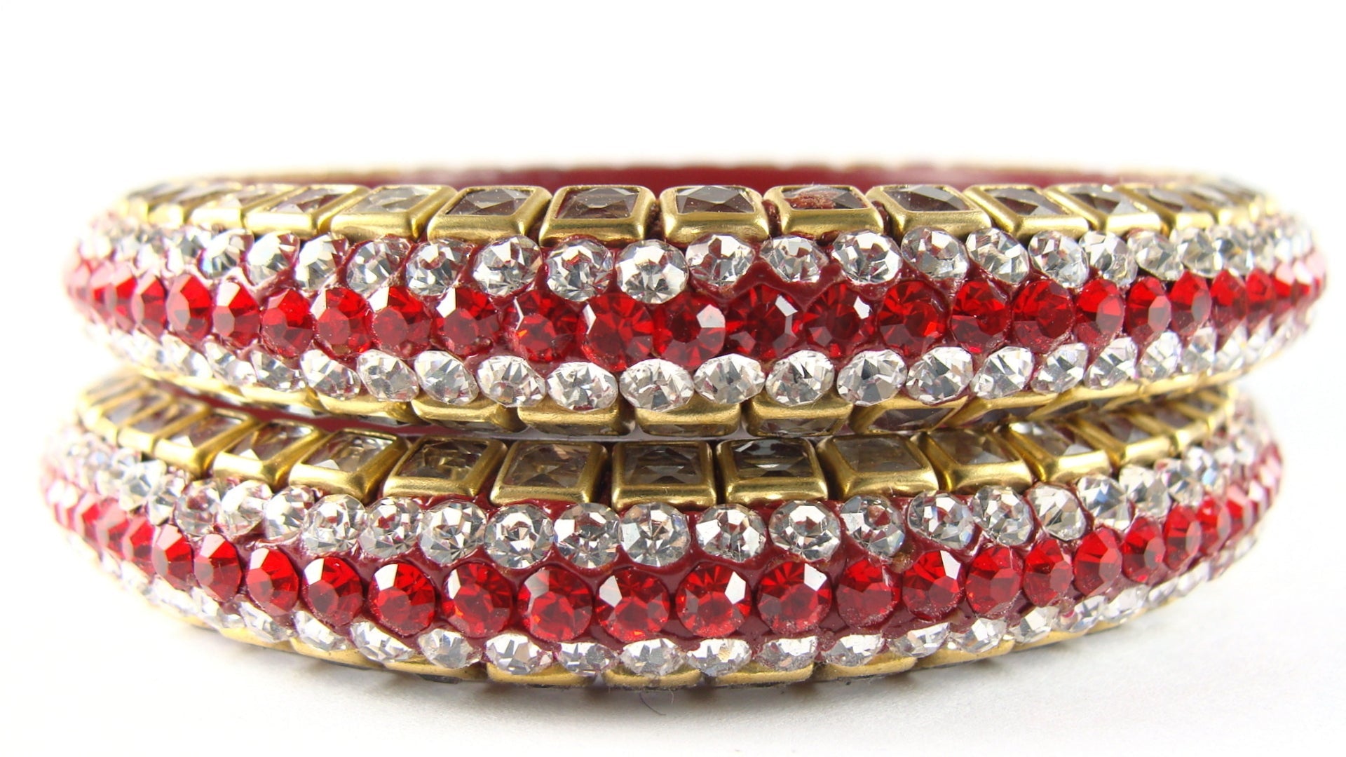 Sukriti Kundan Red Lac Bangle - Set of 2