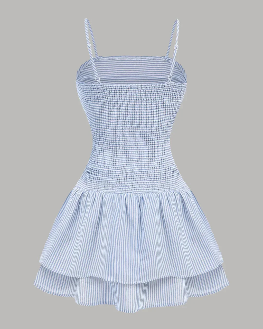 Ruched Cami Tiered Ruffle Mini Dress