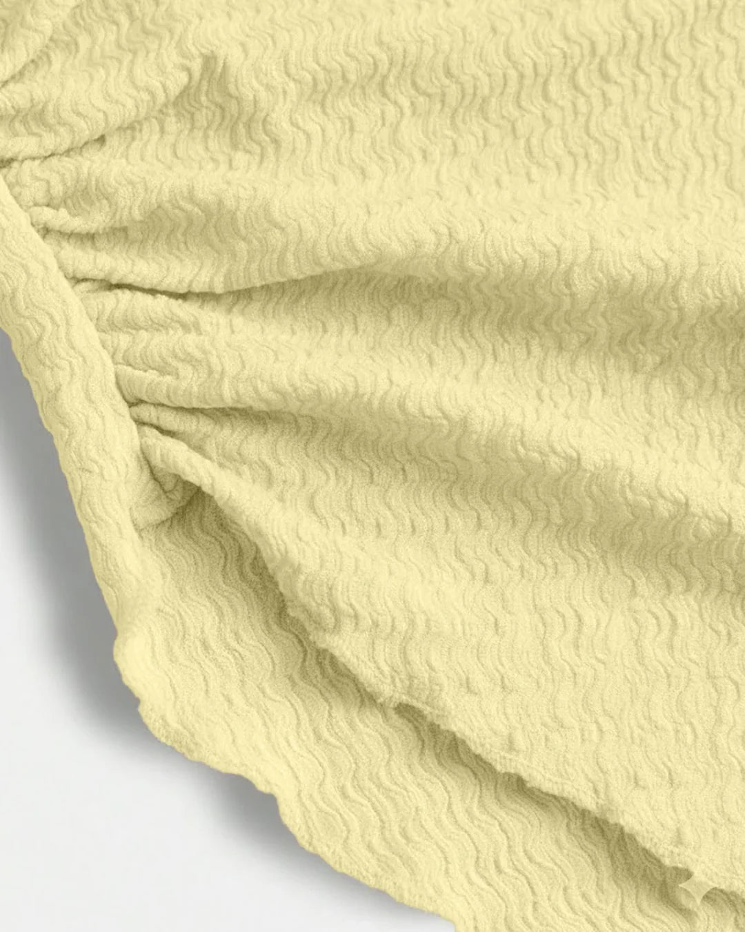 Ruched Long Sleeve Fitted Knit Top and Flare Pants Two Piece Set in French Vanilla