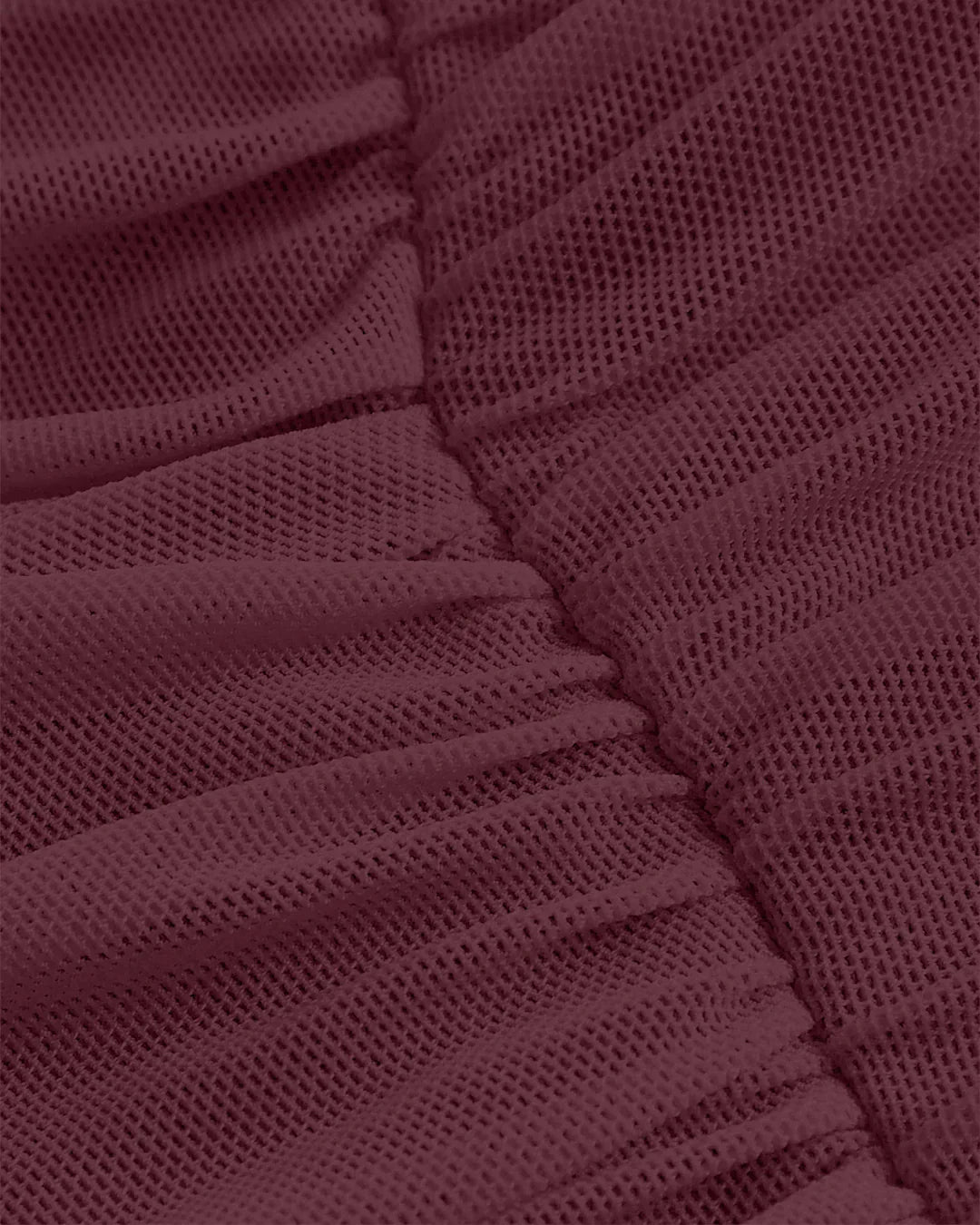 Ruched Wrap Front Halter Top in Maroon