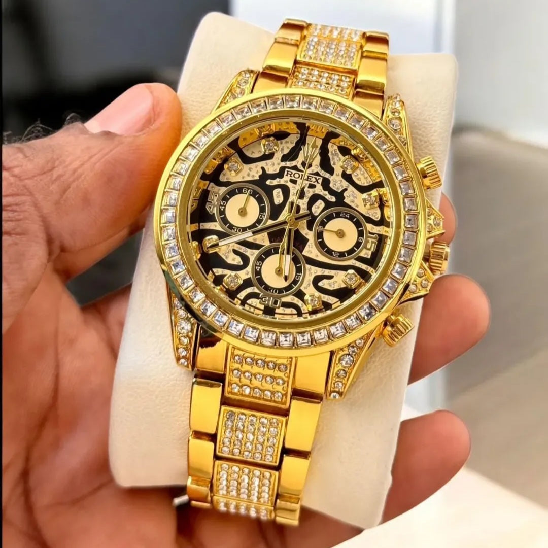 Role_x Tiger Gold Chain Watch