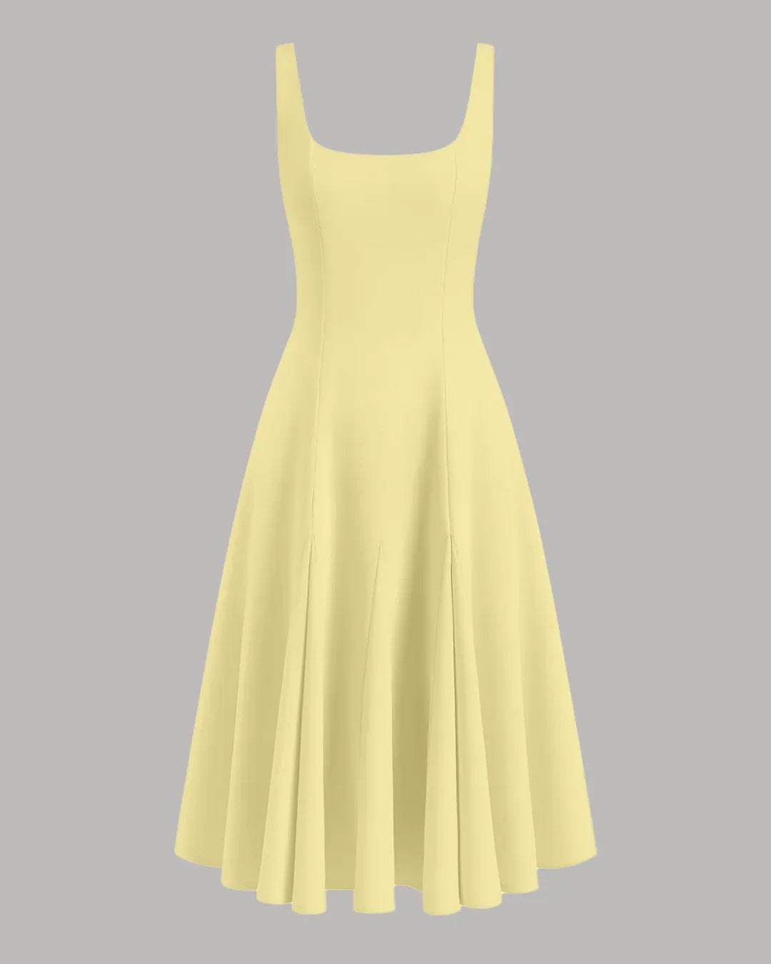 Sleeveless Fit and Flare Dress in Vanilla