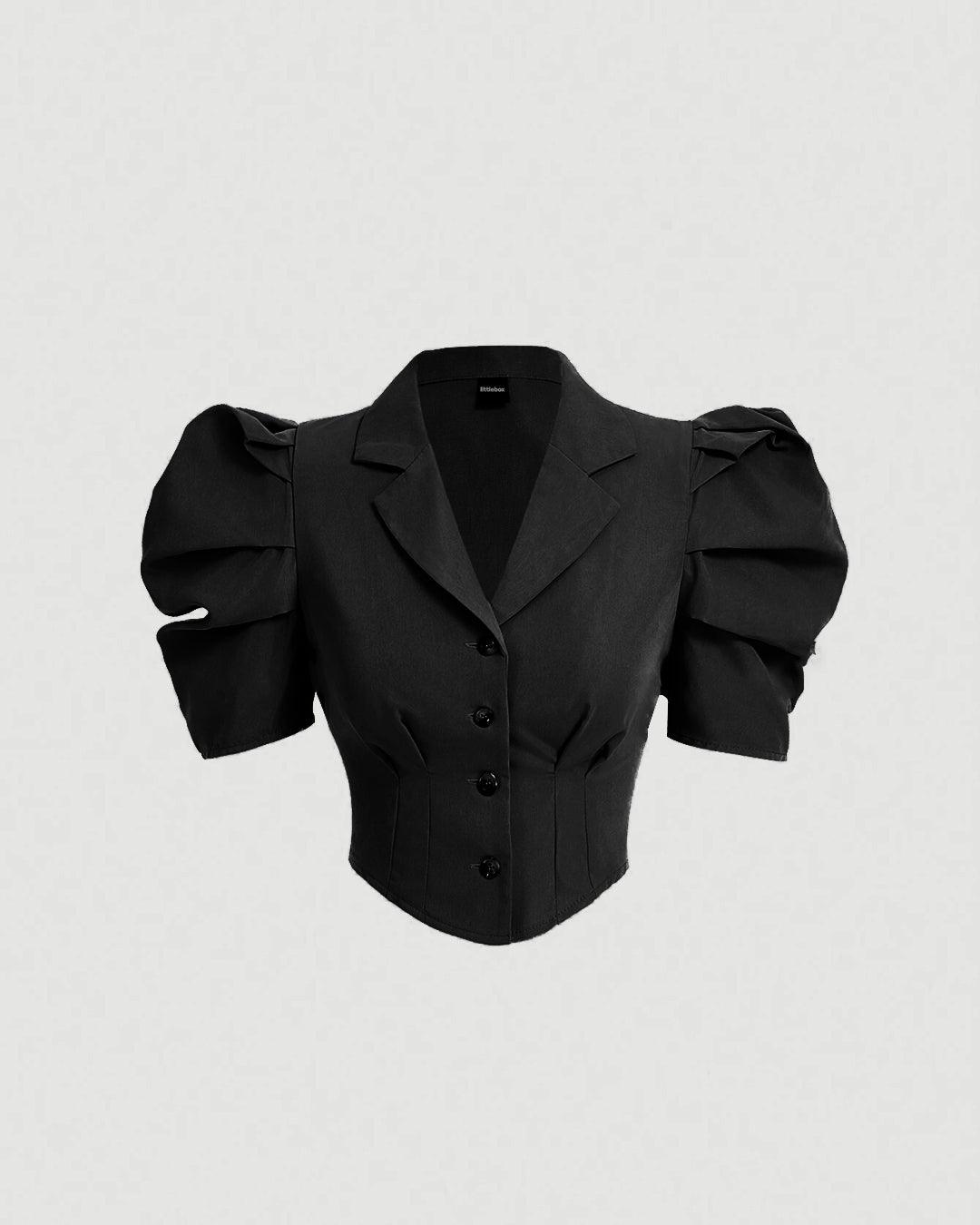 Solid Color Back to School Vintage Shirt In Black