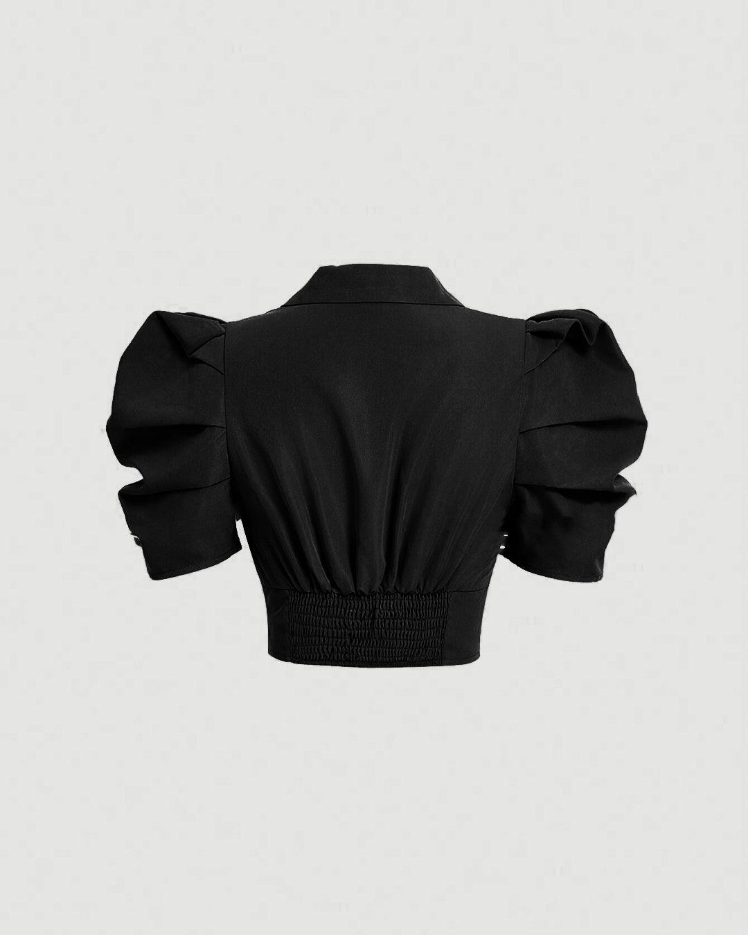 Solid Color Back to School Vintage Shirt In Black