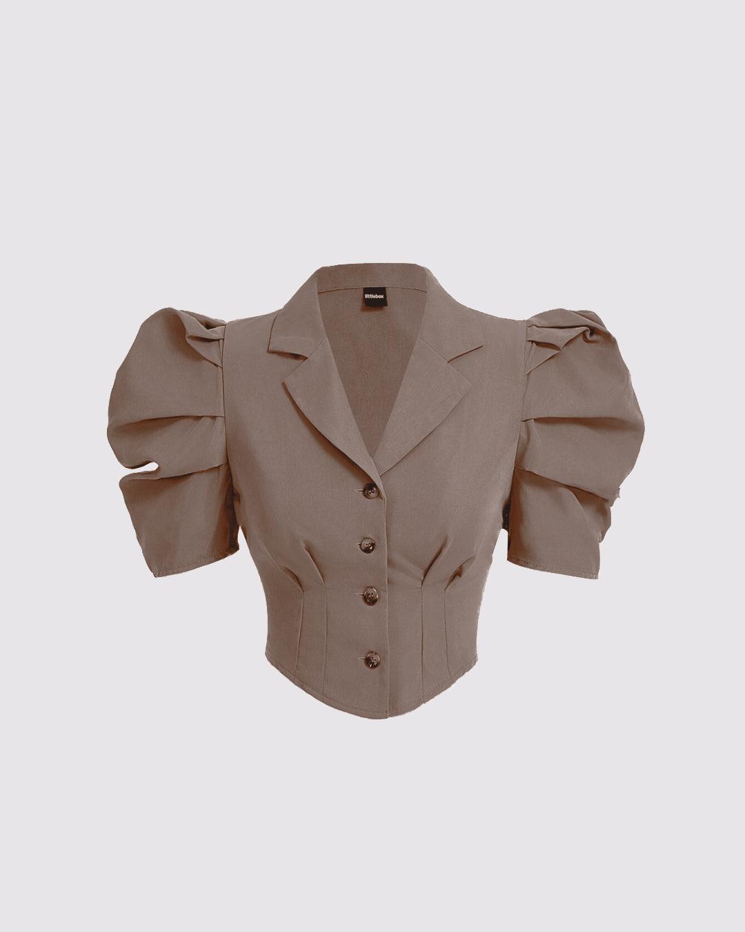 Solid Color Back to School Vintage Shirt In Cappuccino