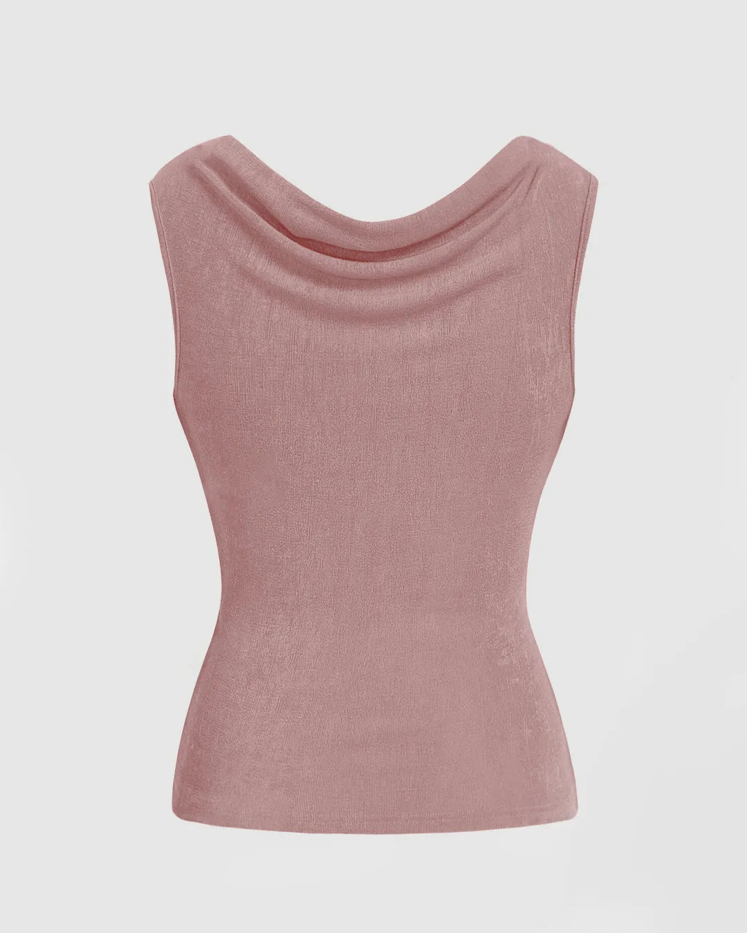 Solid Ruched Pink Tank Top