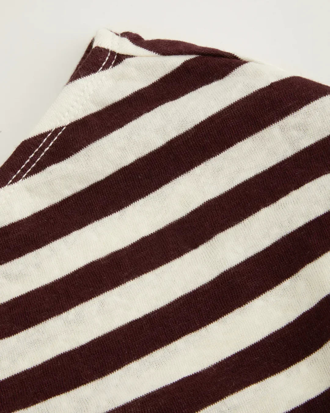 Striped Asymmetrical Neck Full Sleeve Top