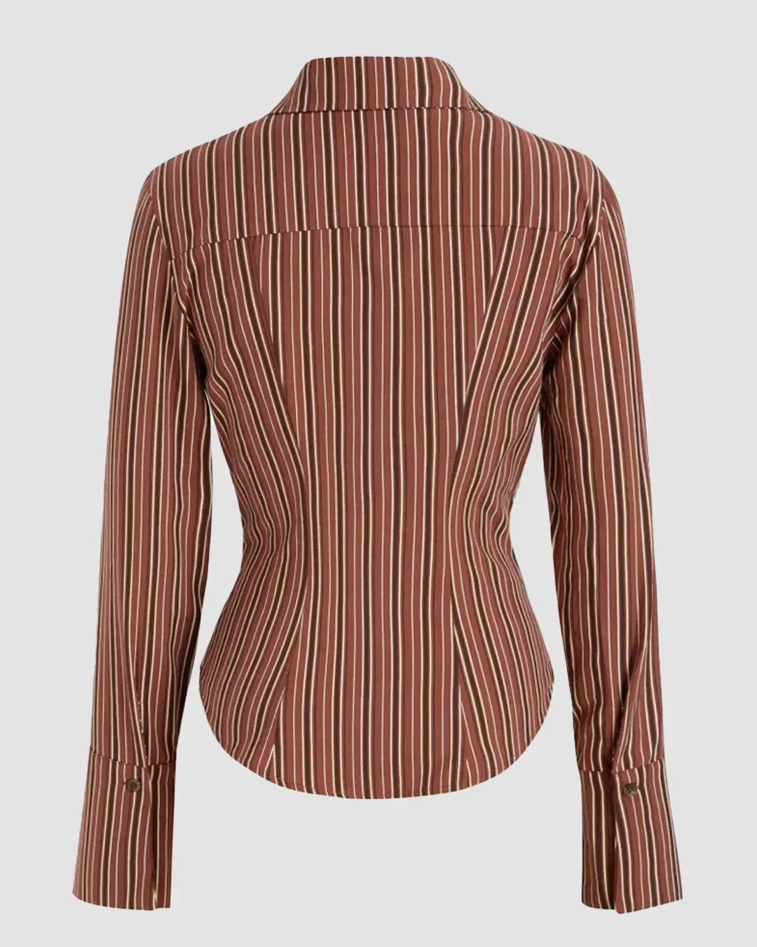 Striped Collared Fitted Full Sleeve Shirt