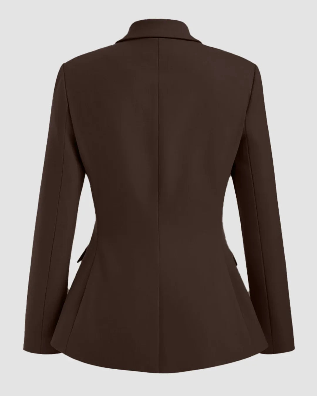 Structured Collared Buttoned Blazer in Coco