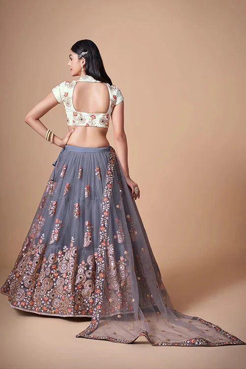Symphony of Sequins and Embroidery in Lehenga Choli Couture